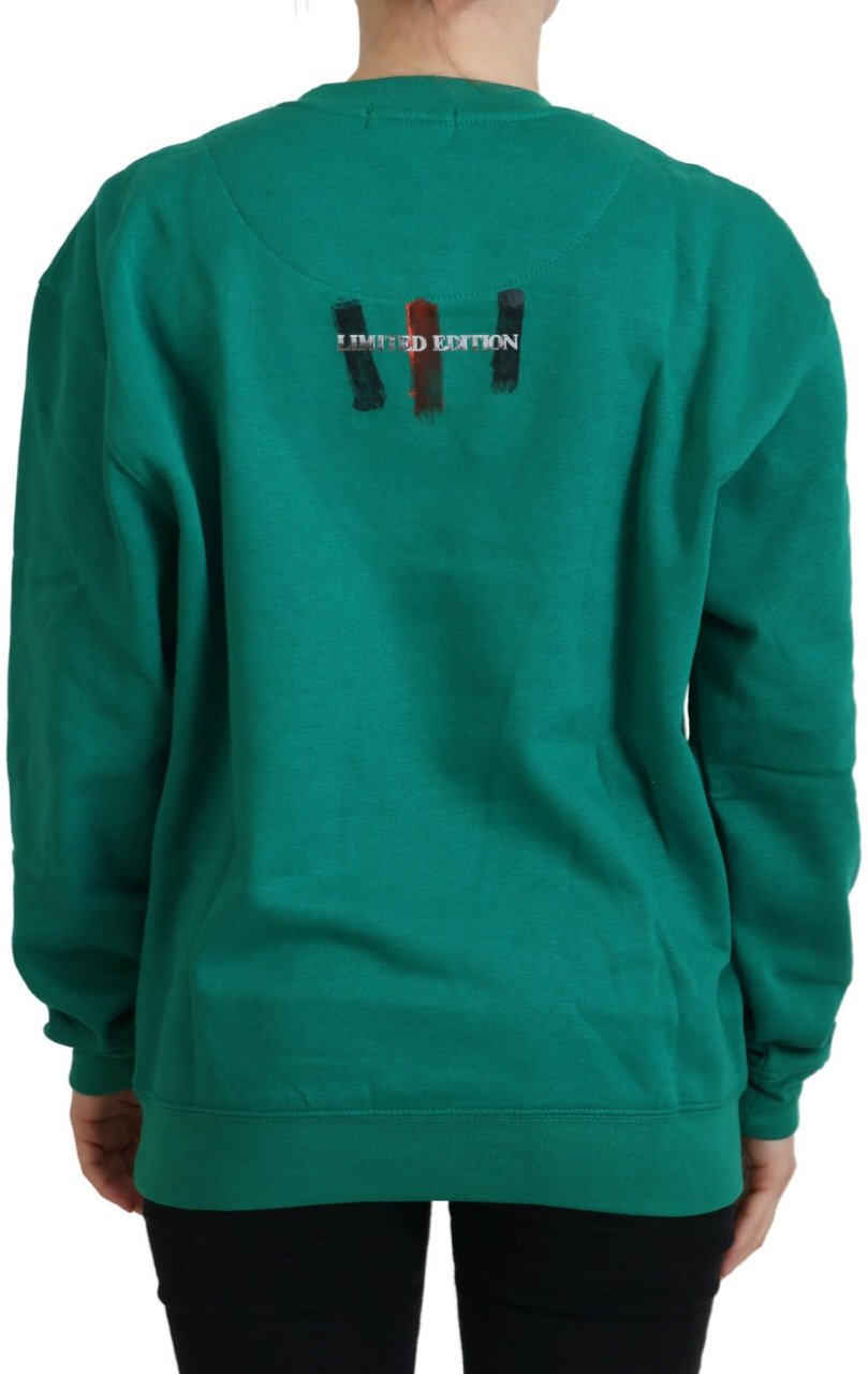 Philippe Model Green Printed Long Sleeves Pullover Sweater Groen