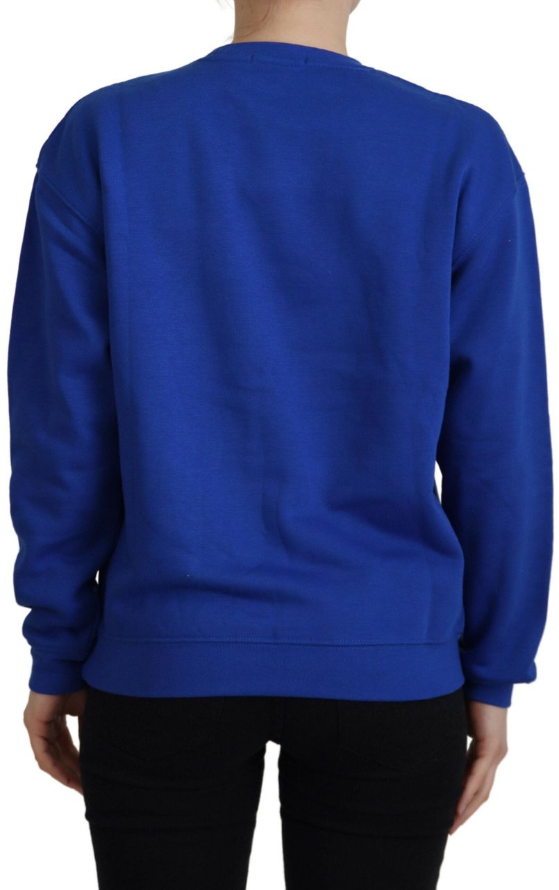 Philippe Model Blue Printed Long Sleeves Pullover Sweater Divers