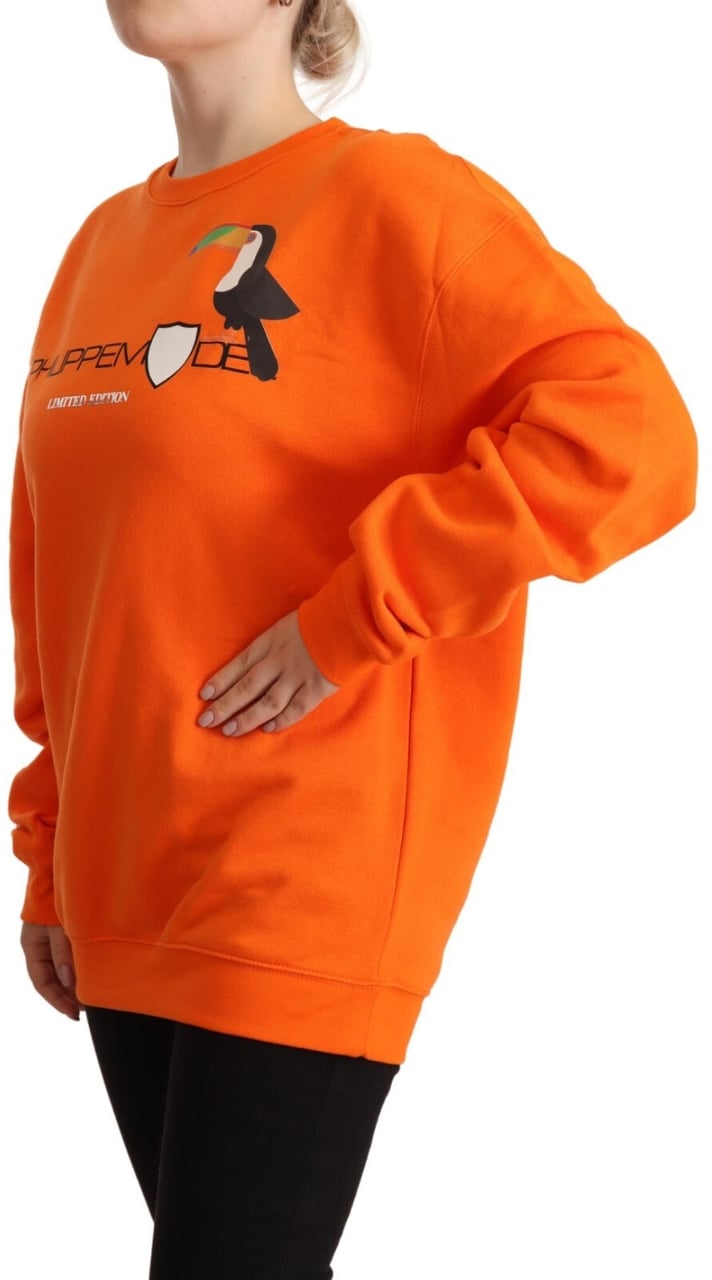 Philippe Model Orange Printed Long Sleeves Pullover Sweater Oranje