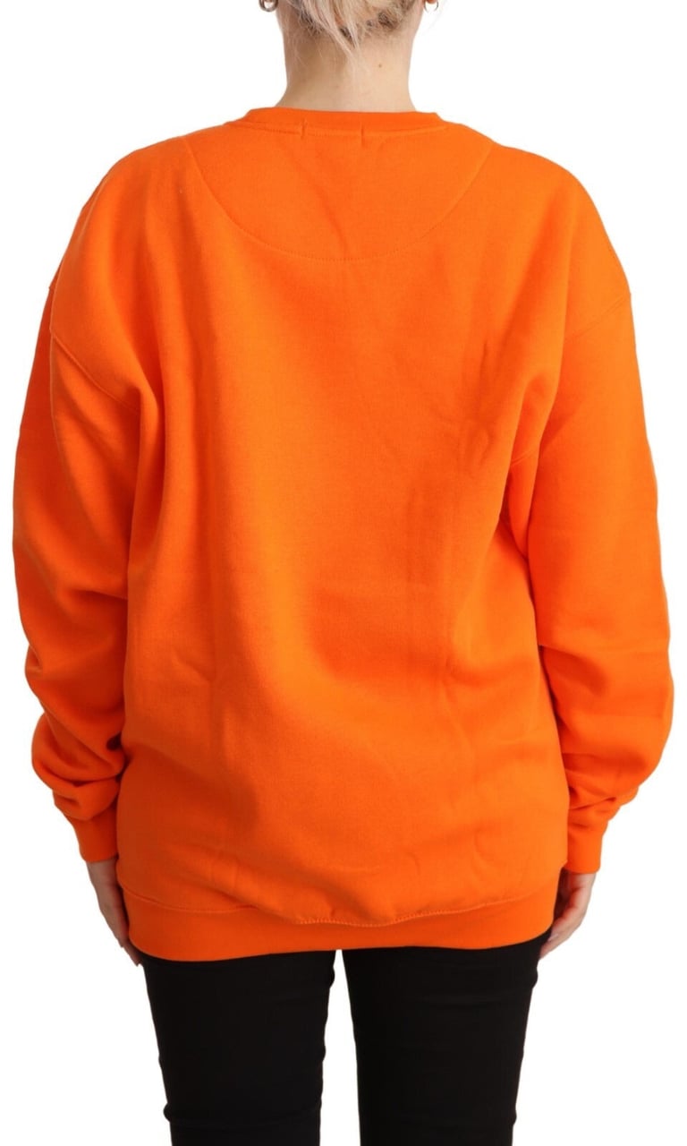 Philippe Model Orange Printed Long Sleeves Pullover Sweater Oranje