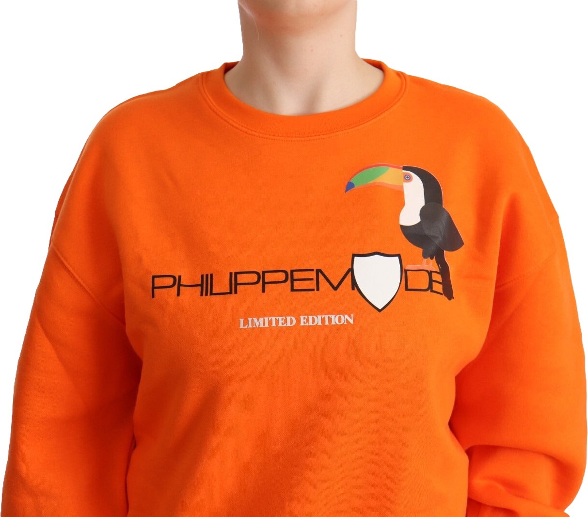Philippe Model Orange Printed Long Sleeves Pullover Sweater Oranje