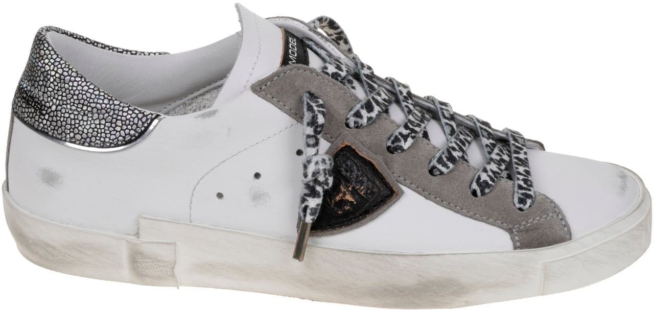 Philippe Model Flat Shoes Bianco Tortora Wit