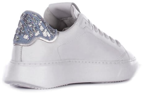 Philippe Model Sneakers Bianco Denim Blauw