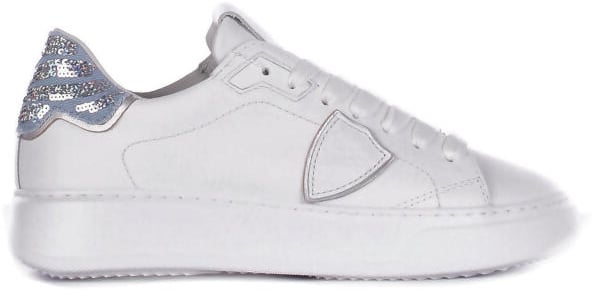 Philippe Model Sneakers Bianco Denim Blauw