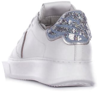 Philippe Model Sneakers Bianco Denim Blauw