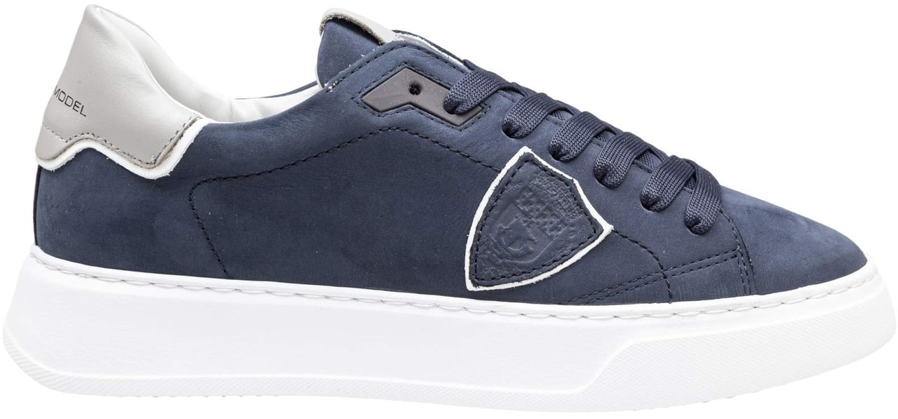 Philippe Model Philippe model temple low nubuk sneakers, blue Blauw