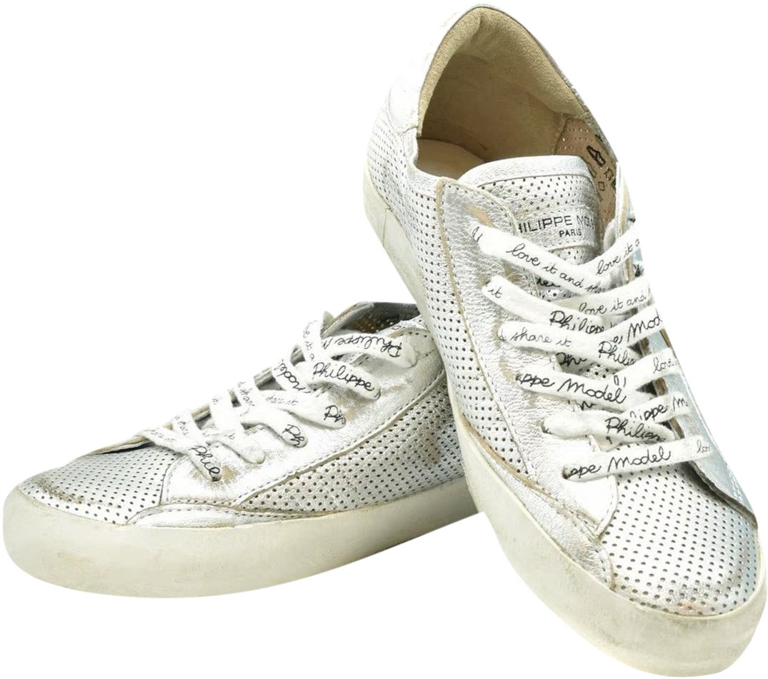 Philippe Model Sneakers Low Silver Zilver