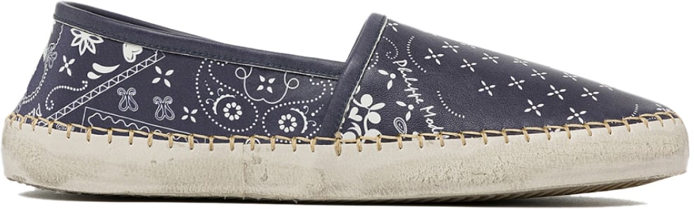 Philippe Model Marseille Low Paisley Espadrilles Sneakers Blauw