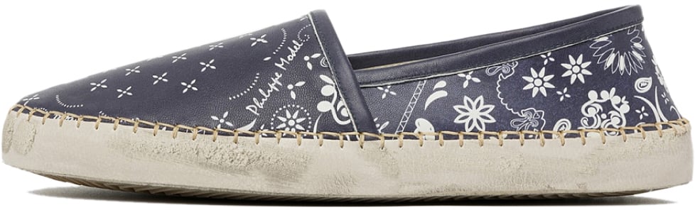Philippe Model Marseille Low Paisley Espadrilles Sneakers Blauw