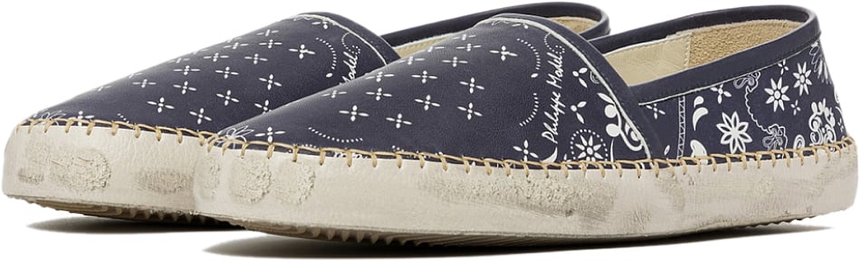 Philippe Model Marseille Low Paisley Espadrilles Sneakers Blauw