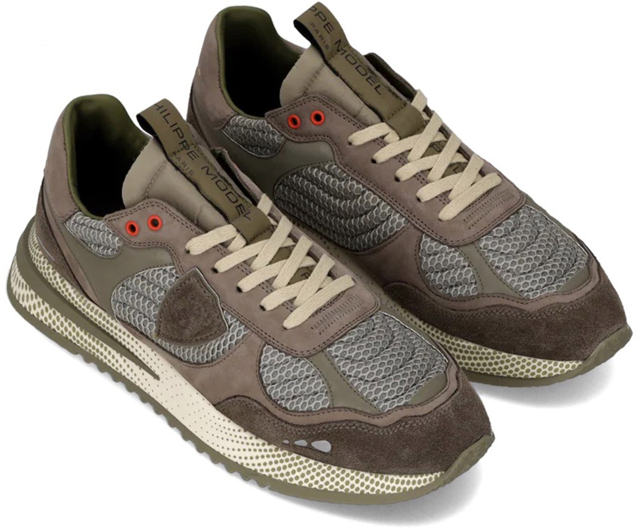 Philippe Model Sneakers Nubuck Resau Popmud Mil Bruin