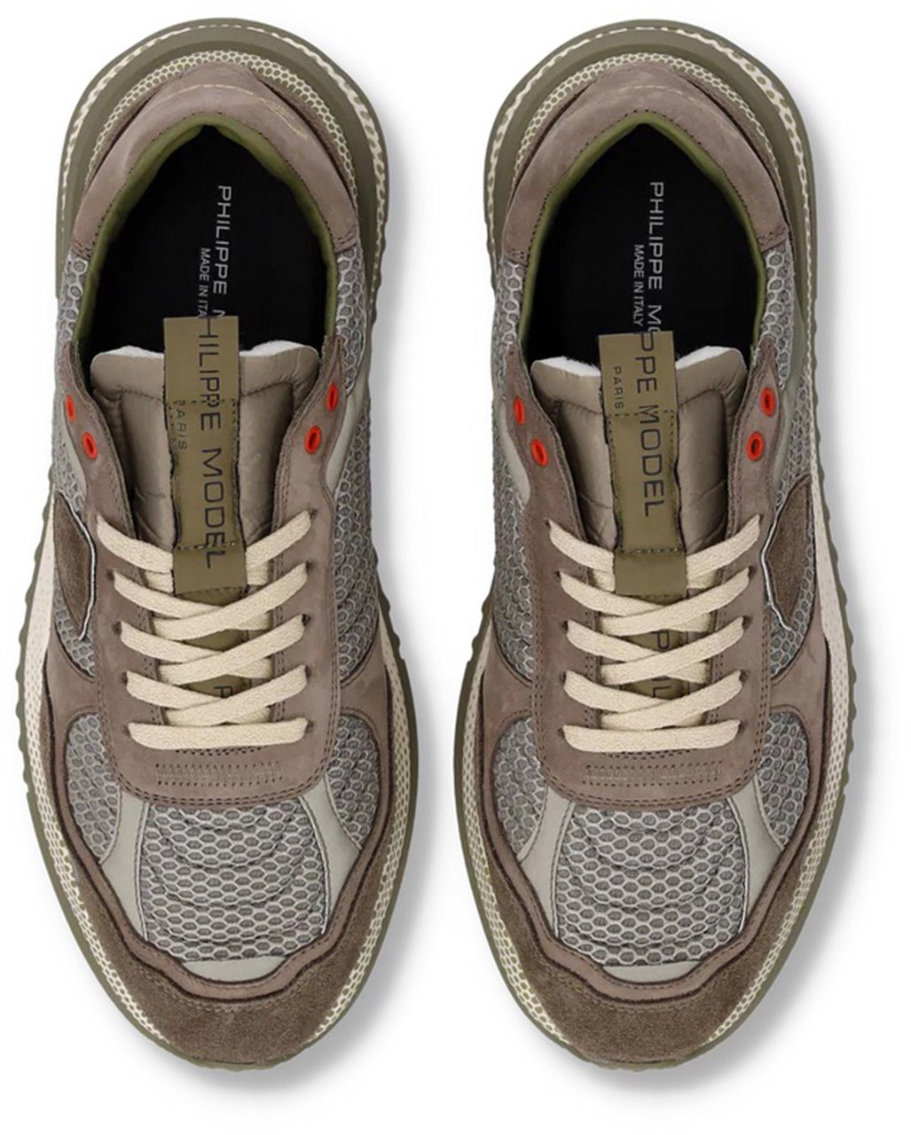 Philippe Model Sneakers Nubuck Resau Popmud Mil Bruin