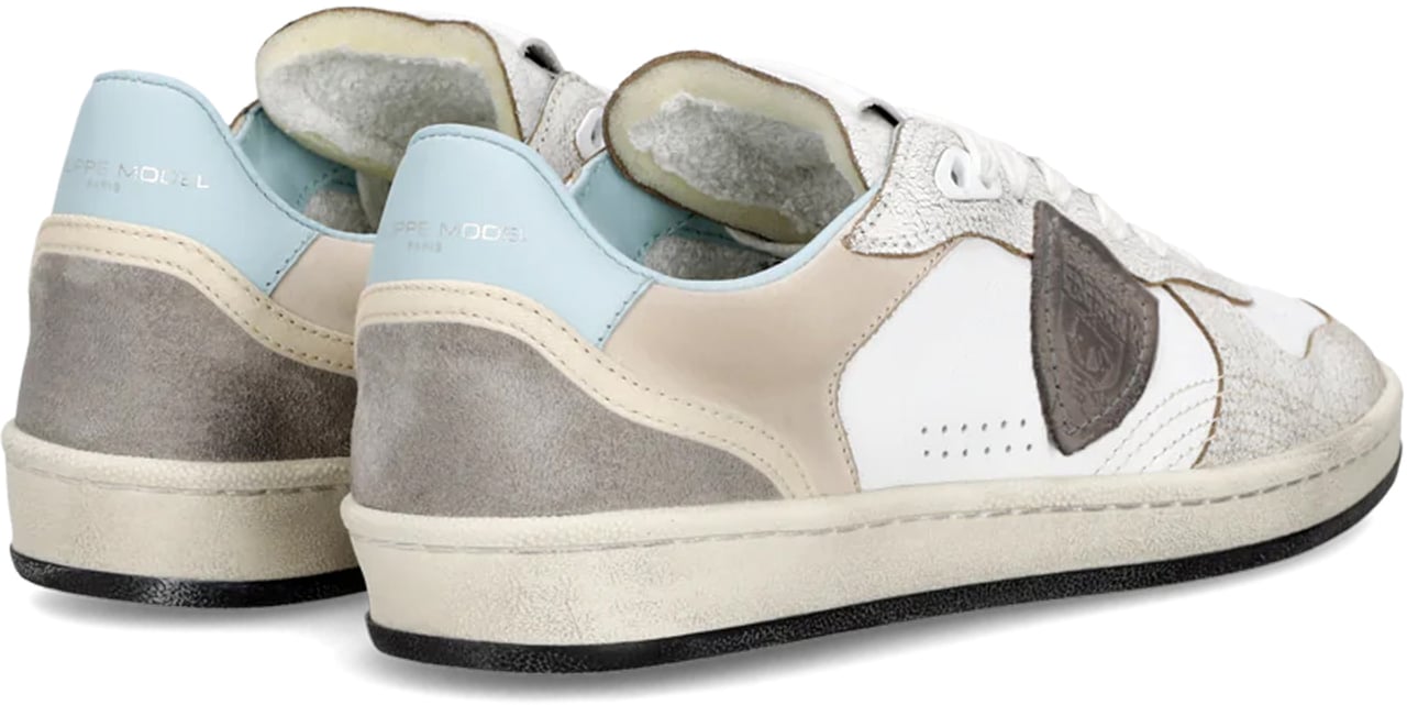 Philippe Model Sneakers Veau Crackléblanc Ciel Divers