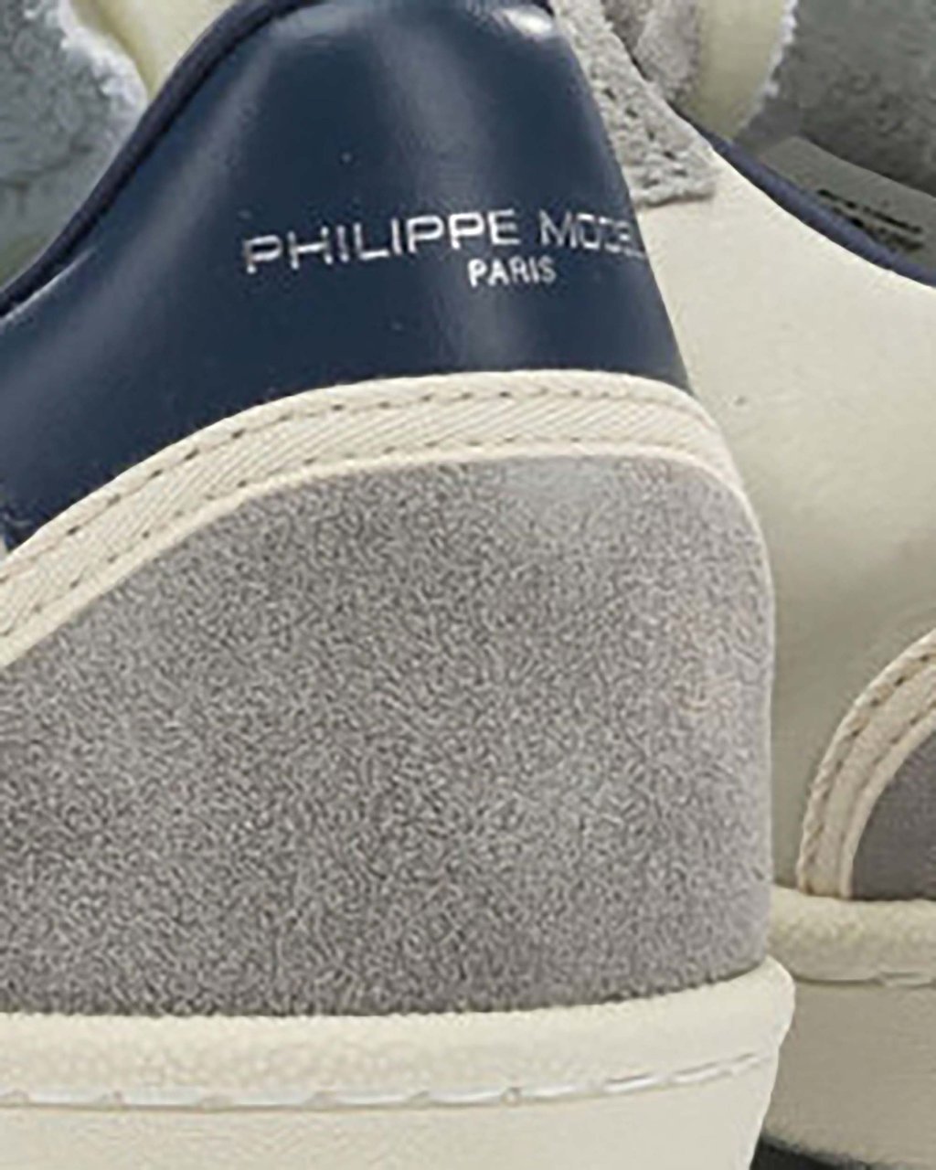 Philippe Model Sneakers Veau Daimblanc Bleu Wit