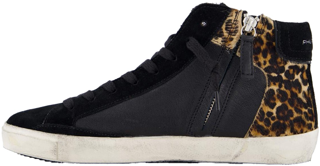 Philippe Model Dames Prsx High Sneaker Zwart Zwart