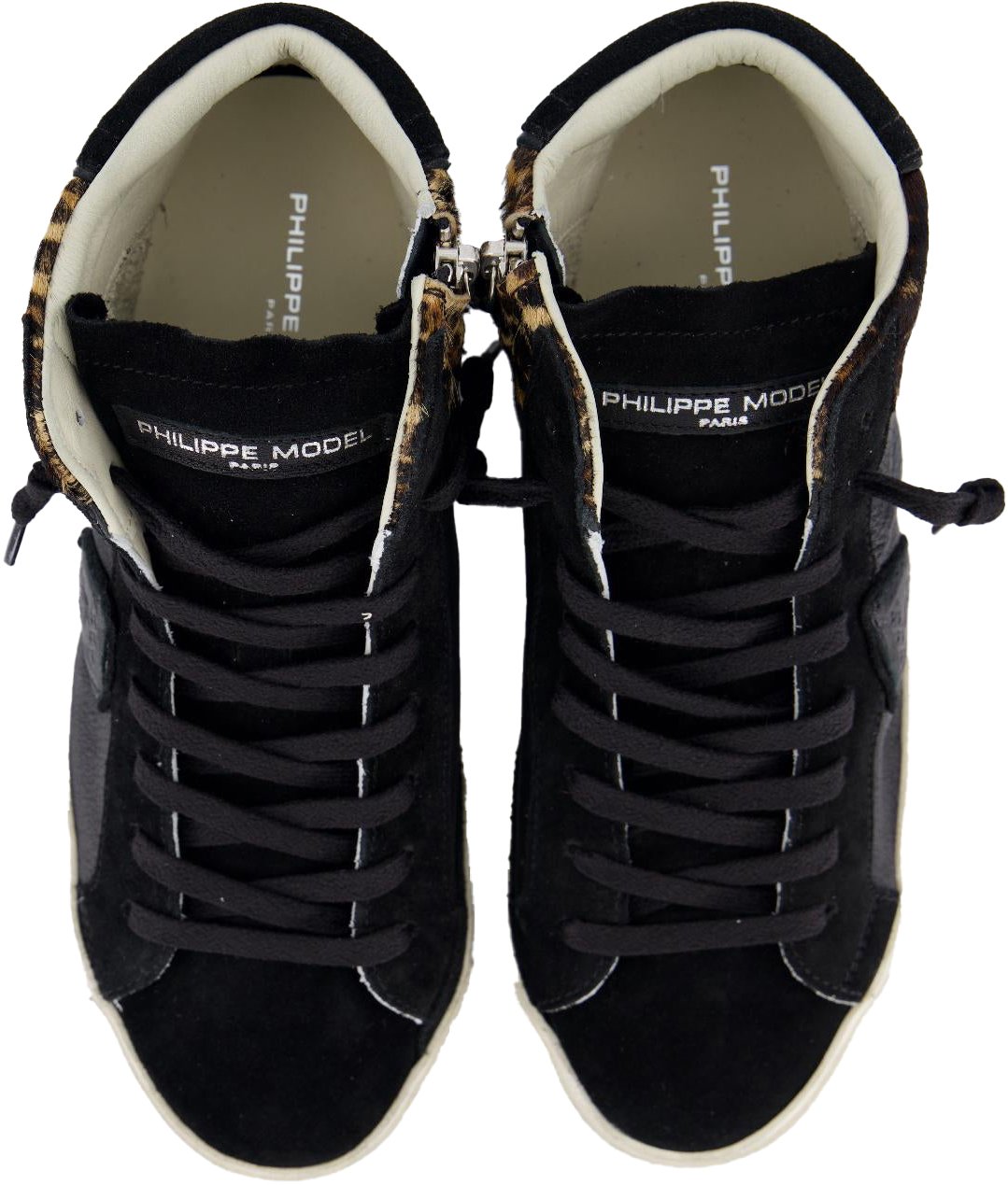 Philippe Model Dames Prsx High Sneaker Zwart Zwart
