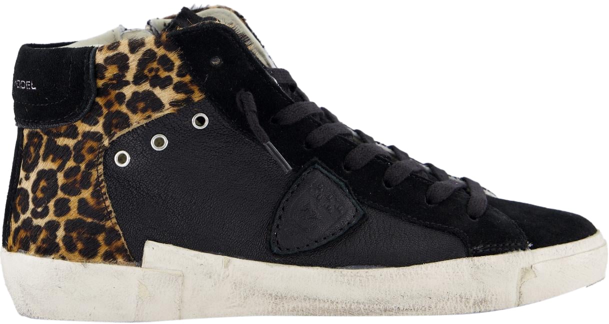 Philippe Model Dames Prsx High Sneaker Zwart Zwart
