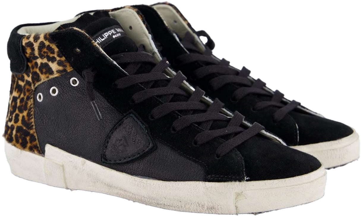 Philippe Model Dames Prsx High Sneaker Zwart Zwart
