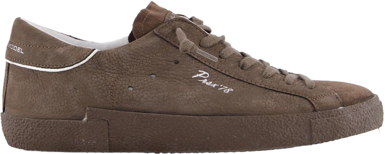Philippe Model Heren Prsx Low Sneaker Bruin Bruin