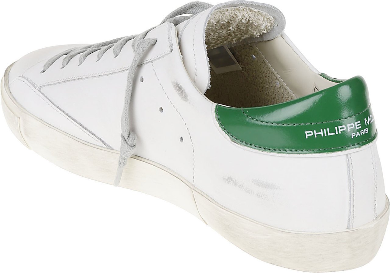 Philippe Model Flat Shoes Verde/Bianco Wit
