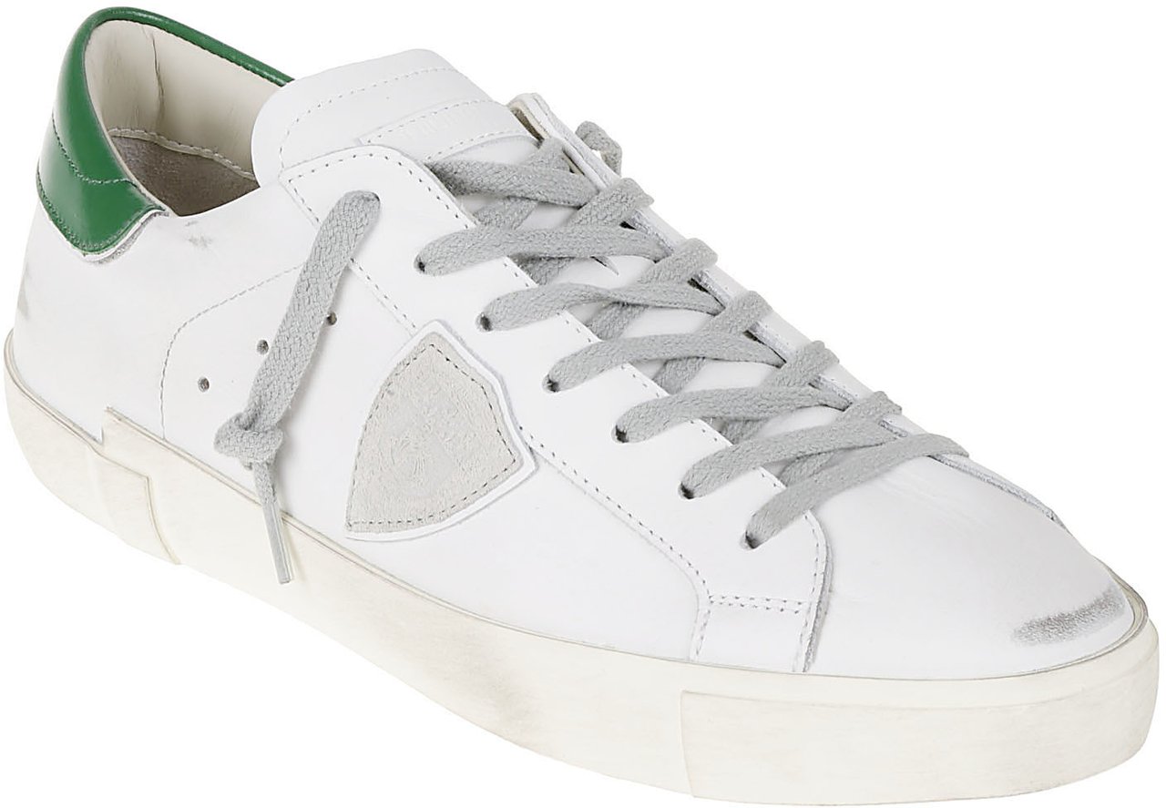 Philippe Model Flat Shoes Verde/Bianco Wit