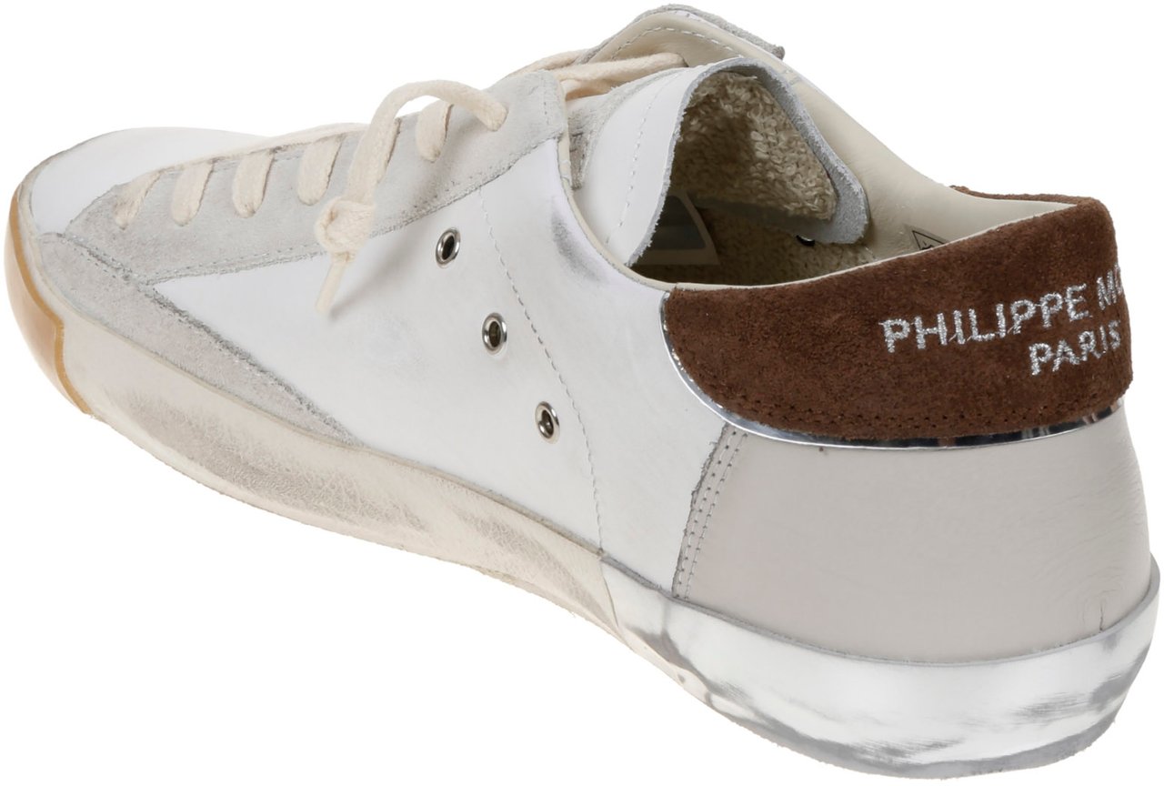Philippe Model Flat Shoes Bianco Verde Marrone Wit