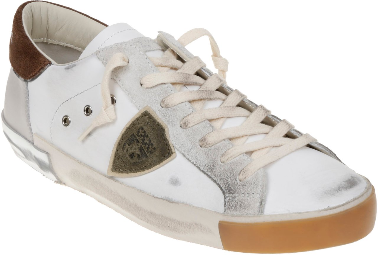 Philippe Model Flat Shoes Bianco Verde Marrone Wit