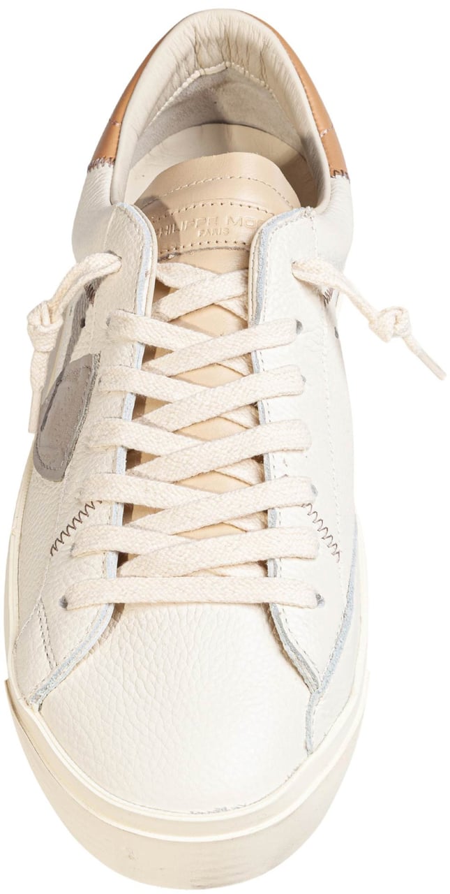 Philippe Model Philippe model prsx leather sneakers in milk and beige Wit