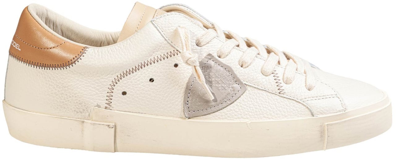 Philippe Model Philippe model prsx leather sneakers in milk and beige Wit