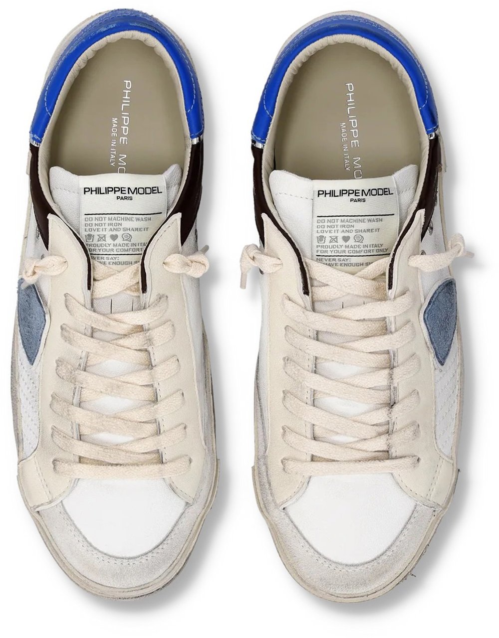 Philippe Model Sneakers Mixage Popblanc Brun Bluet Divers