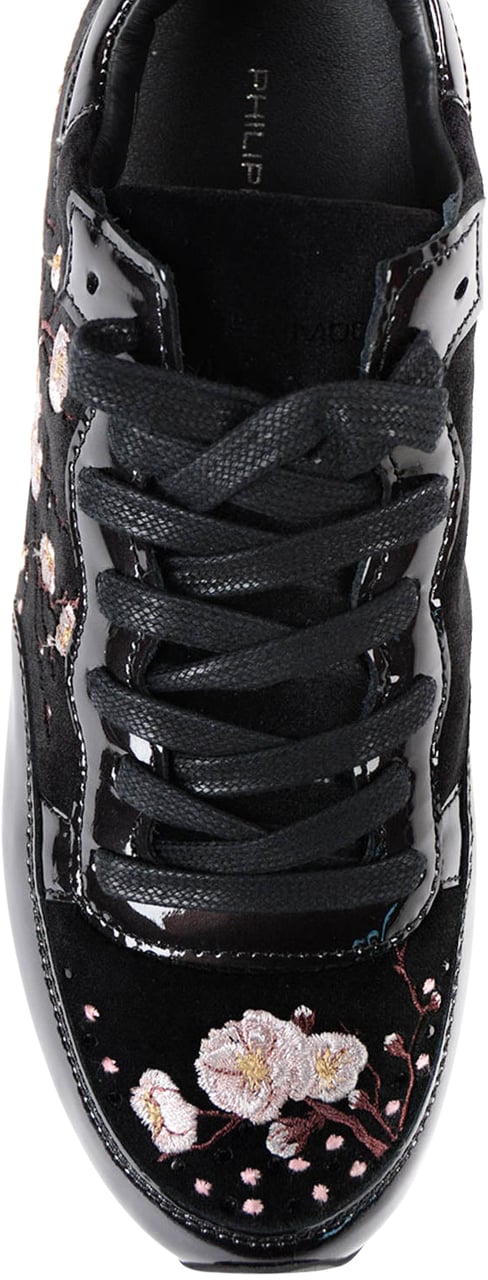 Philippe Model Sneaker Paradis in velluto Zwart