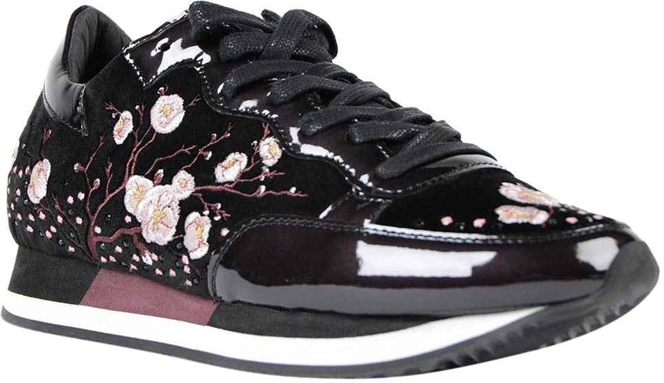 Philippe Model Sneaker Paradis in velluto Zwart