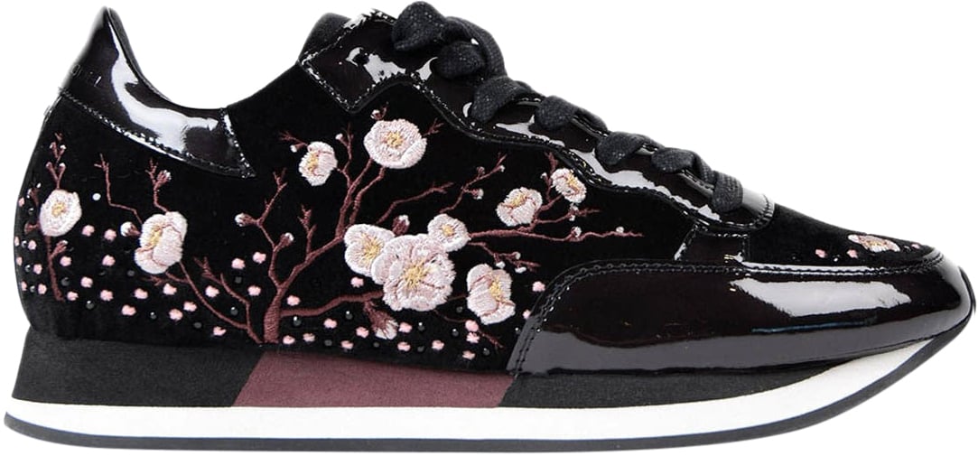 Philippe Model Sneaker Paradis in velluto Zwart