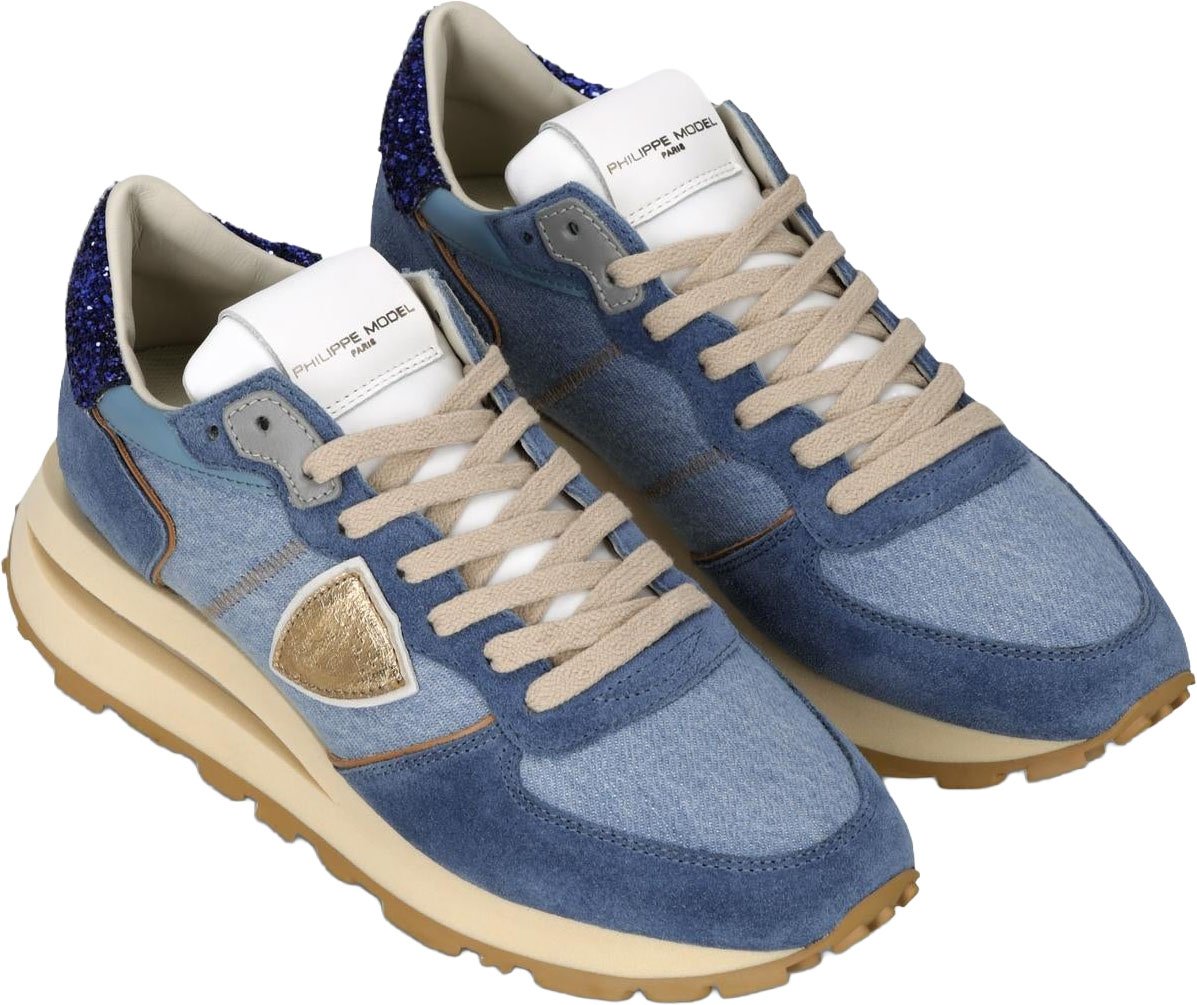 Philippe Model Dames Tropez Haute Low Woman sneakers Blauw