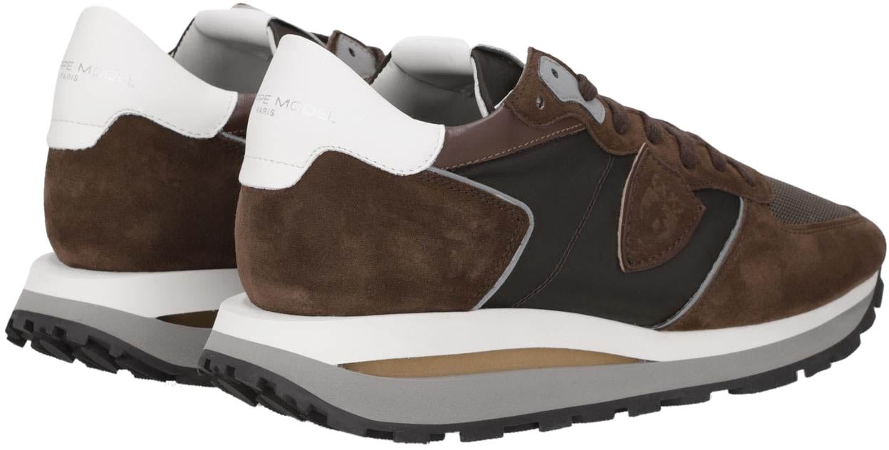 Philippe Model Heren Tropez Haute Sneaker Bruin Bruin