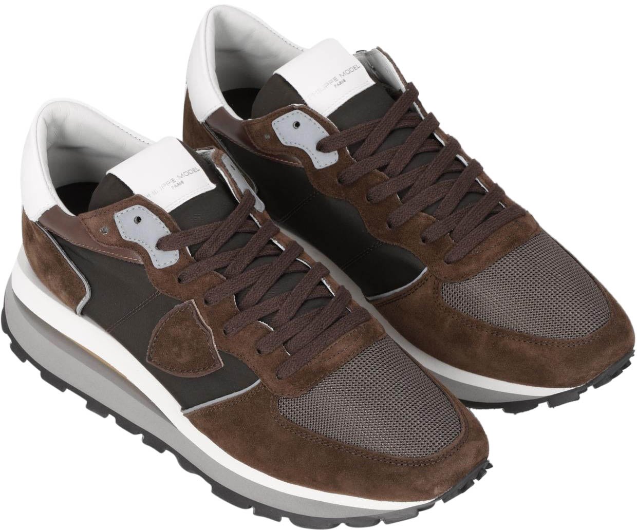 Philippe Model Heren Tropez Haute Sneaker Bruin Bruin