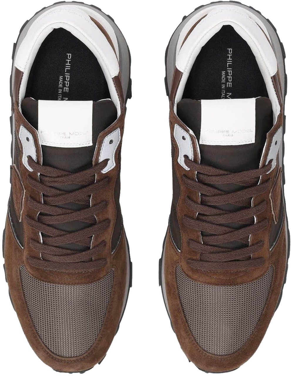 Philippe Model Heren Tropez Haute Sneaker Bruin Bruin