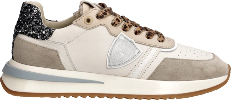 Philippe Model Sneakers Veau Glitter_Sable' Wit