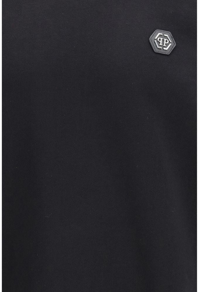 Philipp Plein Black Cotton Sweatshirt Blauw