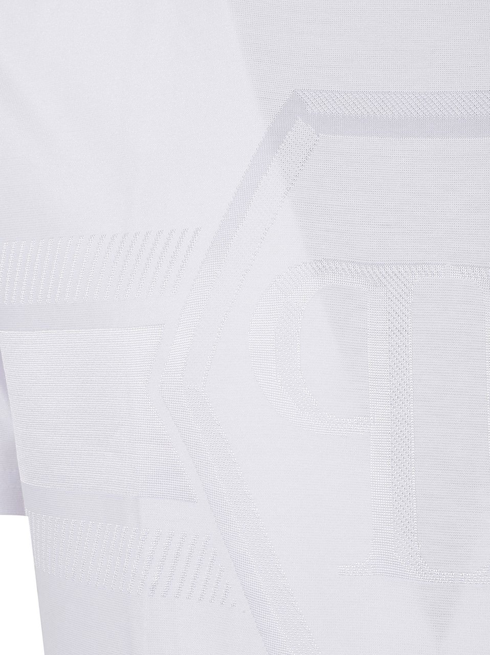 Philipp Plein Short-Sleeve Textured White T-Shirt Wit