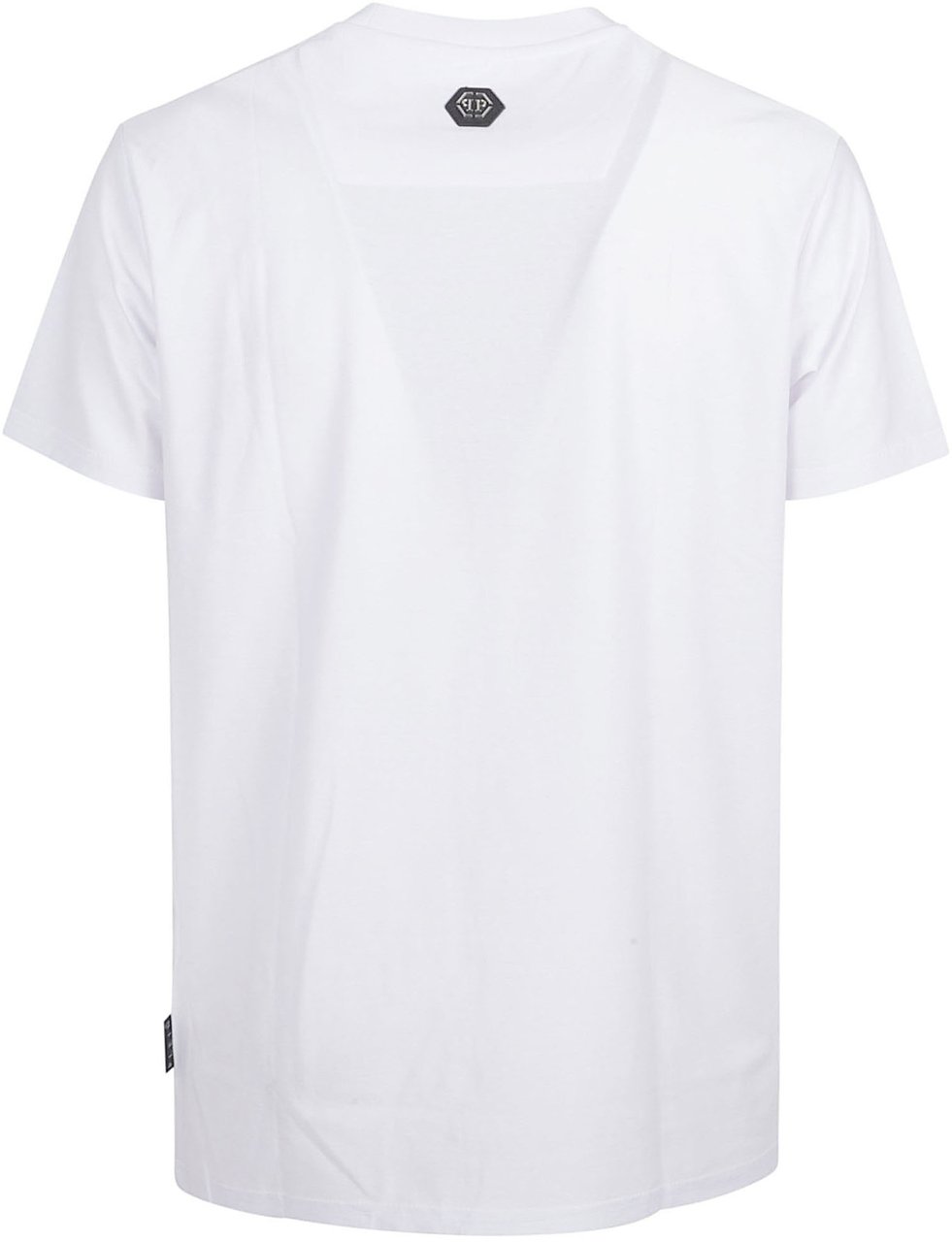 Philipp Plein Short-Sleeve Textured White T-Shirt Wit