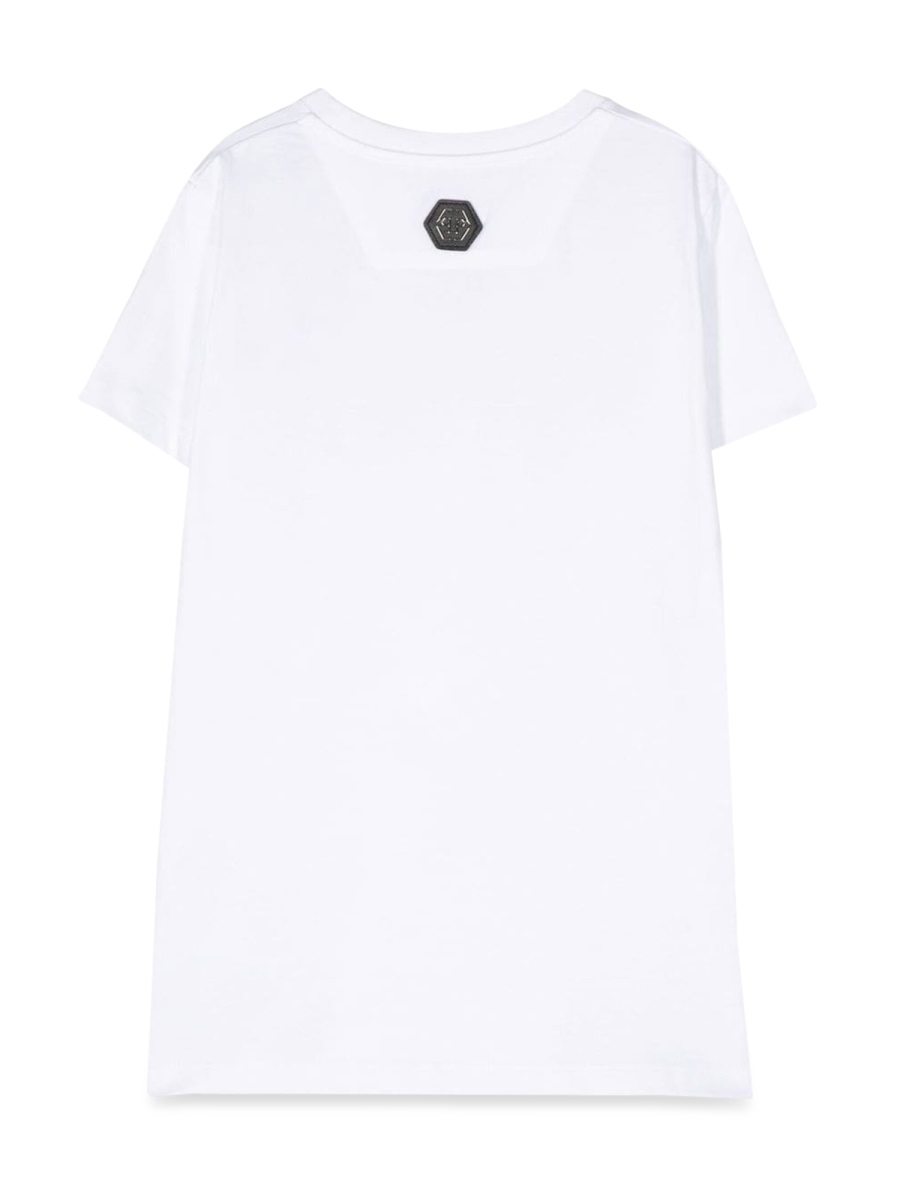 Philipp Plein MAXI T-SHIRT SKULL Wit