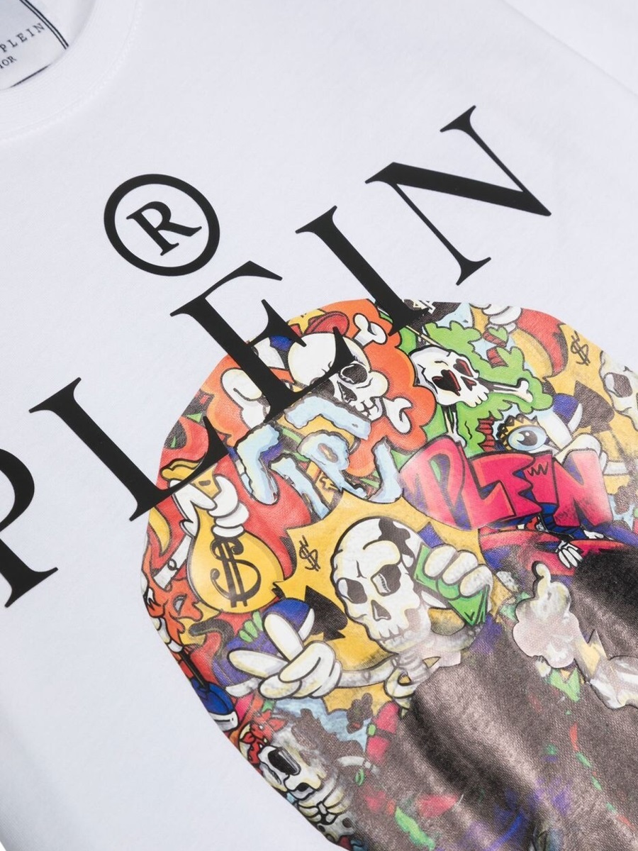 Philipp Plein skull maxi t-shirt Wit
