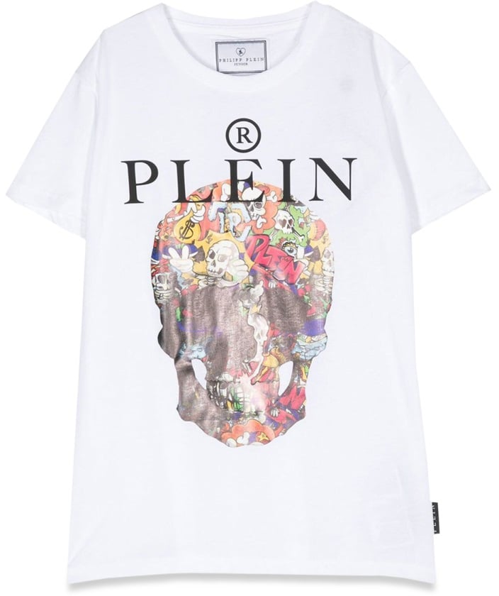 Philipp Plein skull maxi t-shirt Wit
