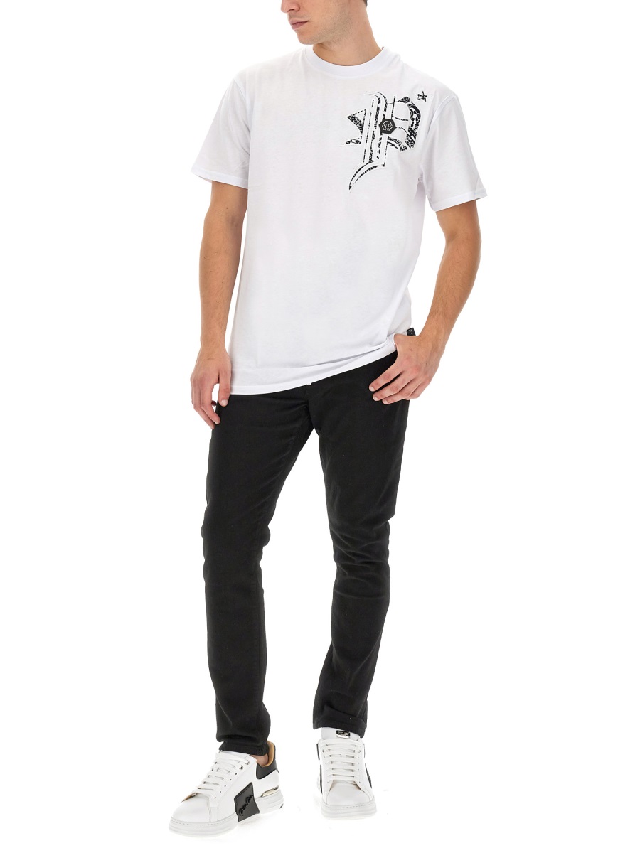 Philipp Plein T-SHIRT WITH LOGO Wit