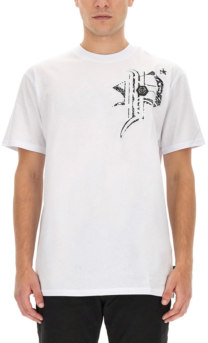 Philipp Plein T-SHIRT WITH LOGO Wit
