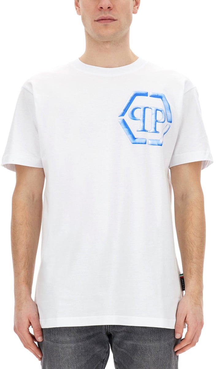 Philipp Plein T-SHIRT WITH LOGO Wit