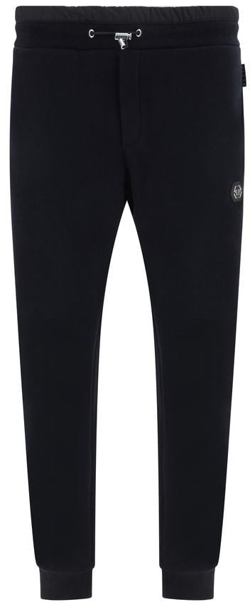 Philipp Plein Black Cotton Joggers (Workout Pants) Zwart