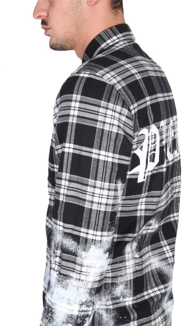 Philipp Plein Tartan Pattern Shirt Grijs