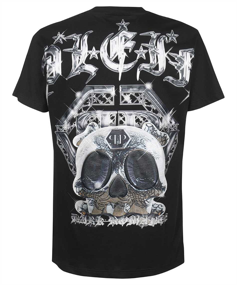 Philipp Plein Printed cotton T-shirt Zwart
